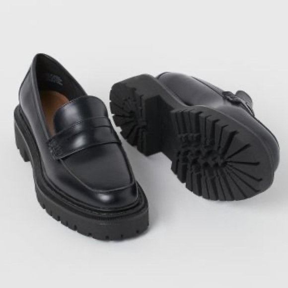 H&M Women’s Chunky-soled loafers Black Size 38/US 7 “as is” - Picture 8 of 11